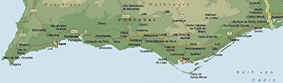 Die Algarve in Portugal